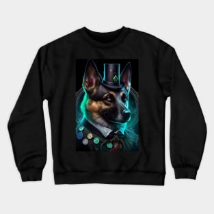 Fantasy German Shepherd Dog AI Art Crewneck Sweatshirt